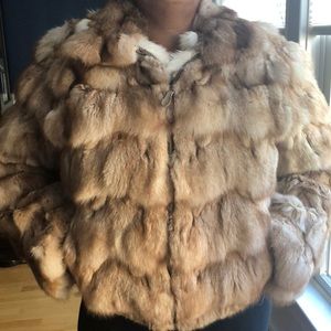 ✨Customized Fox Fur Bomber ✨